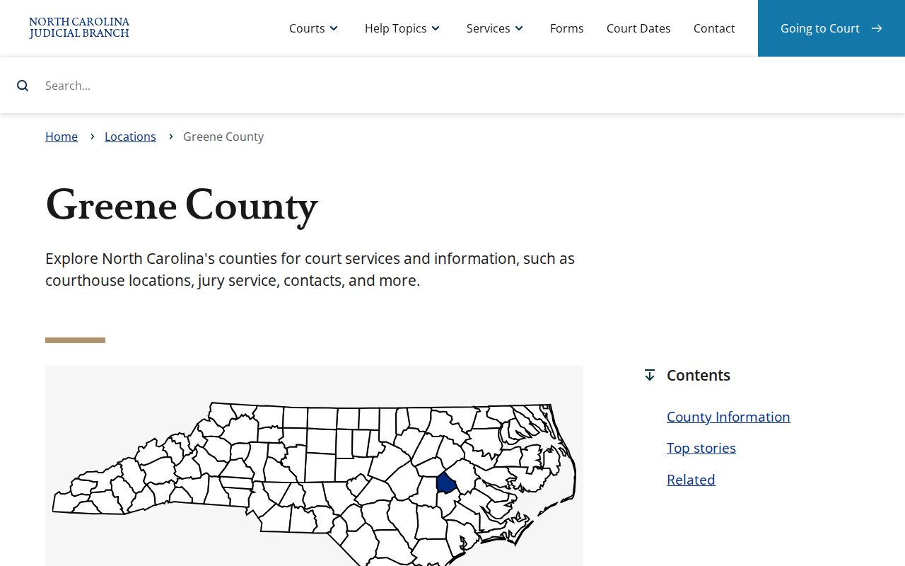 Greene County criminal court cases service page