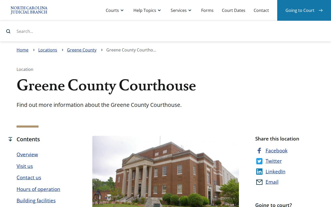 Greene County criminal court case courthouse information