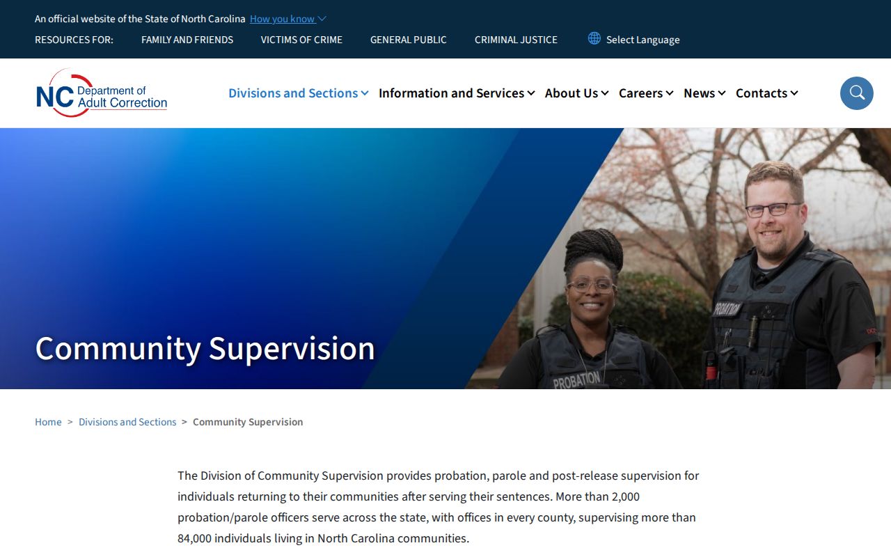 Walstonburg criminal history and North Carolina community supervision records